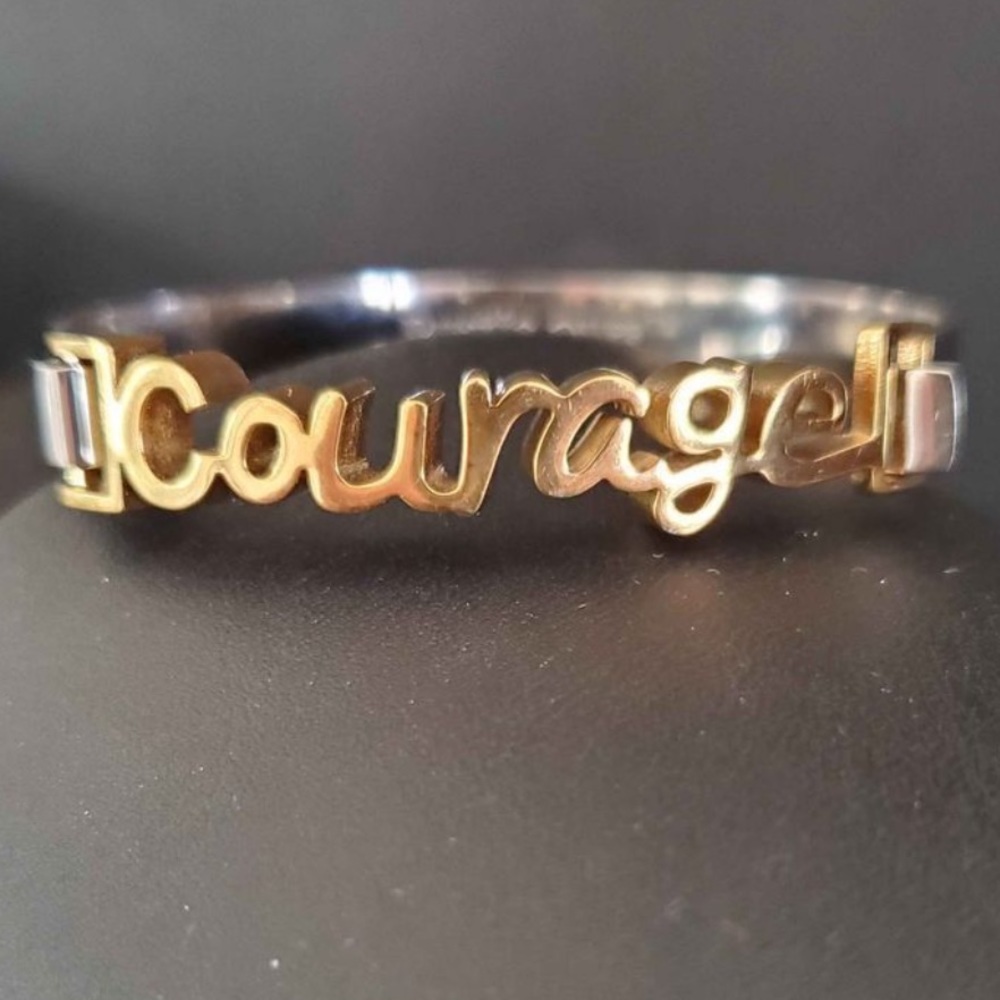 Rustic Cuff Courage Bracelet - image 1